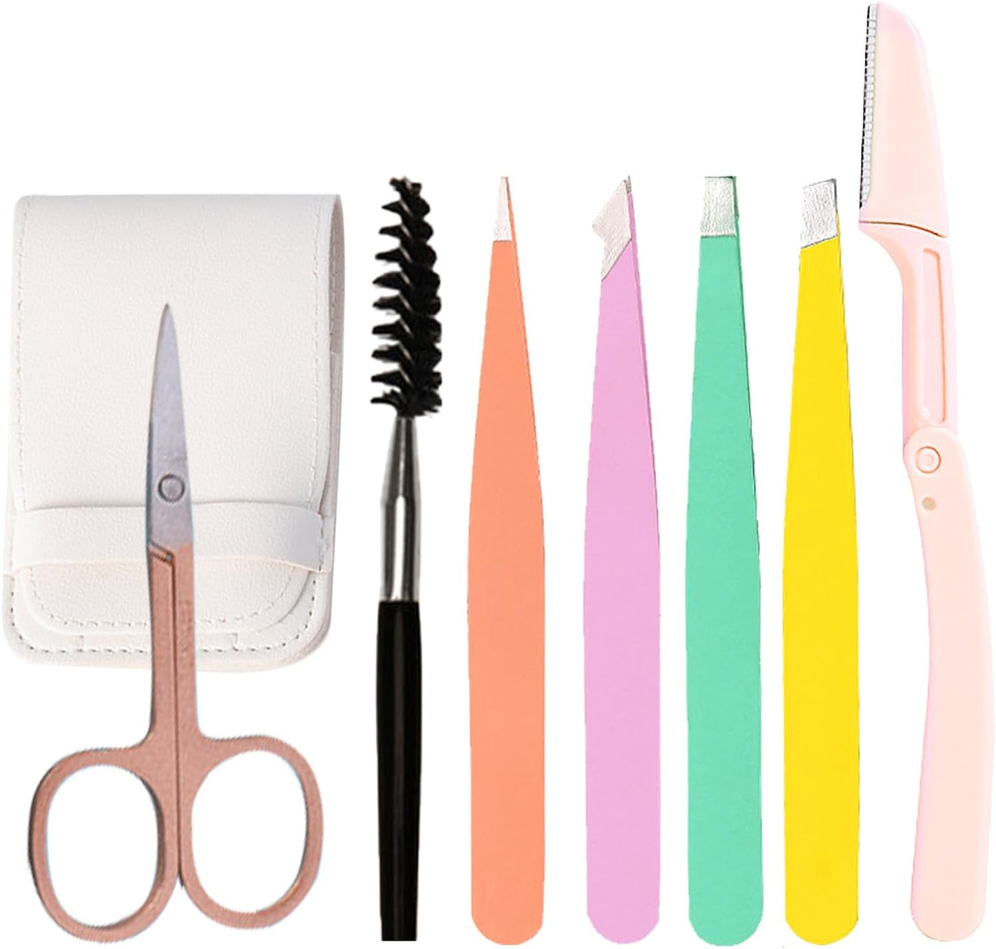 7 Pcs Eyebrow Tweezer Set