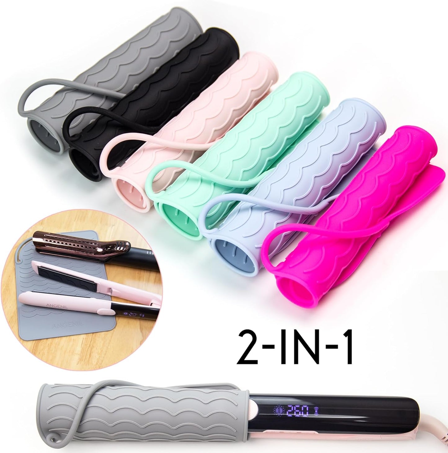 ANGENIL Flat Iron Heat Resistant Silicone Mat